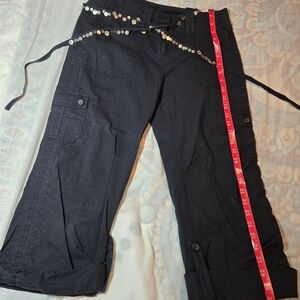 INC International Concepts Dark Pants with Button Detail